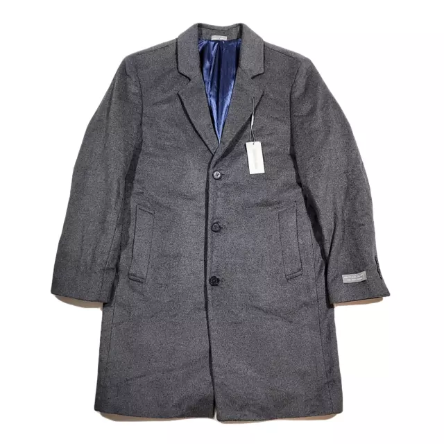 MICHAEL KORS MADISON Modern Fit Overcoat Men 48R Dark Gray Heather Wool ...