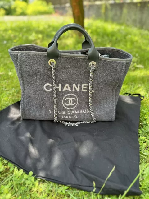 CHANEL DEAUVILLE CANVAS Tote Bag £4,519.68 - PicClick UK