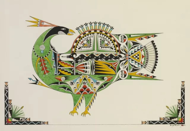 Mystical Bird : Awa Tsireh : 1940 : Archival Quality Art Print