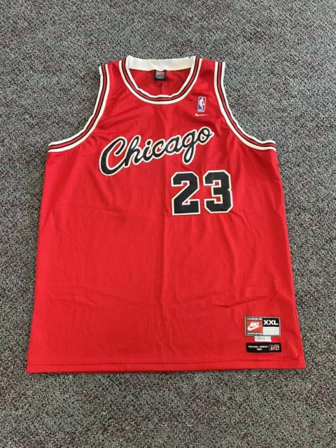 NIKE AUTHENTIC CHICAGO Bulls Swingman XXL Jersey Red Rookie Michael ...