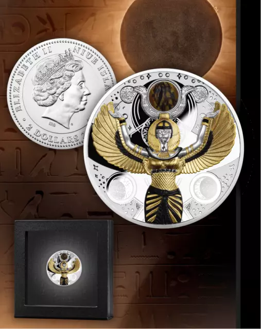 2022 Niue Isis The Egyptian Goddess 2oz Silver Proof Coin with mintage of 500
