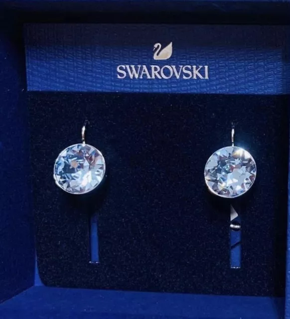 Authentic Swarovski Bella Drop Earrings, Large, Light Blue, 5528515. NWT.