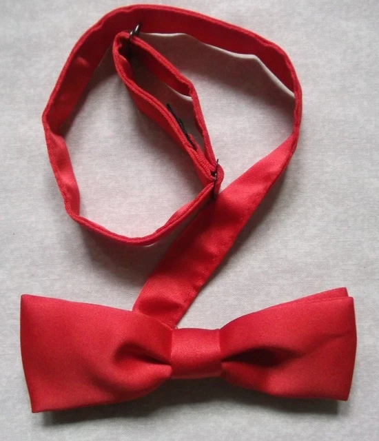Bow Tie MENS Dickie Bowtie Retro Adjustable RED NARROW Vintage