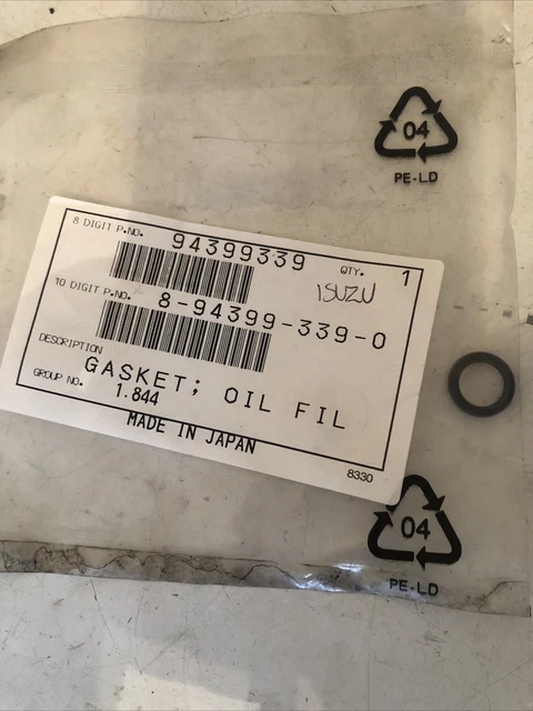 Genuine Isuzu Oil Fill Gasket Oem 8943993390 New