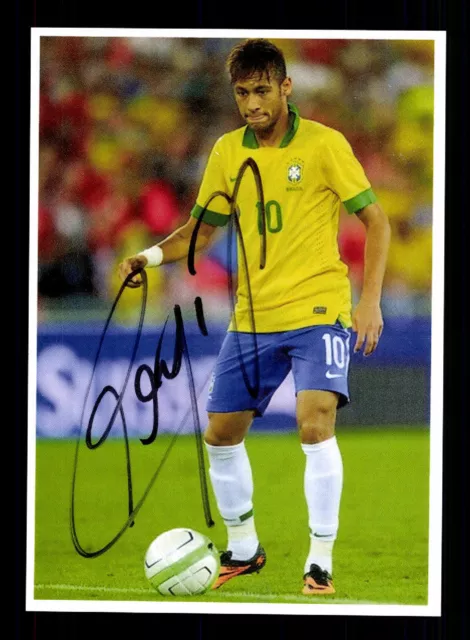 Neymar Autogrammkarte Brasilien TOP