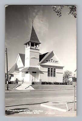 Postcard WI Hayward Wisconsin Congregational Church RPPC Real Photo #2 M26