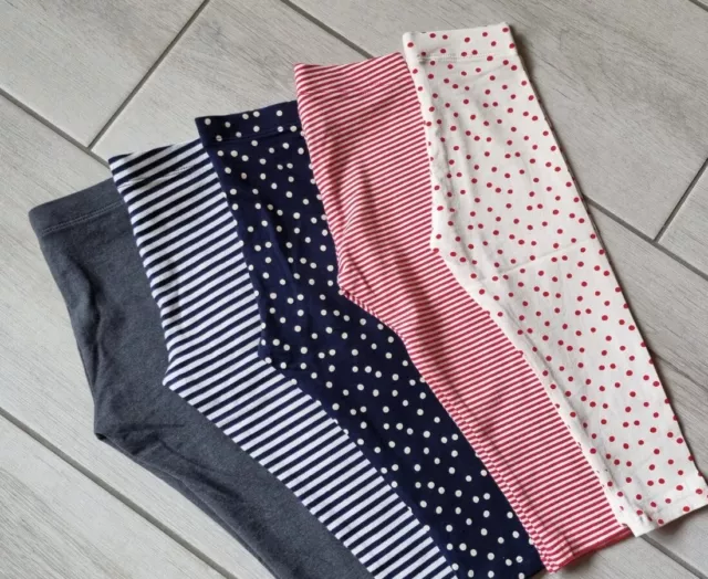 5x Next Baby Mädchen Leggings 92 Neu Streifen Punkte 1 1/2-2 Jahre