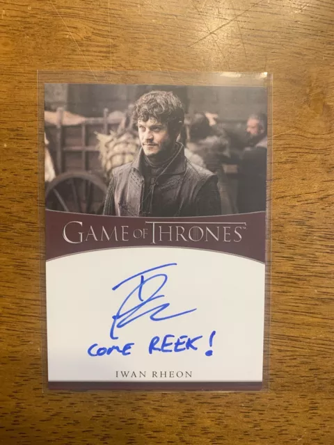 Game Of Thrones Iwan Rheon Auto Signed Inscription Ramsay Bolton Rittenhouse