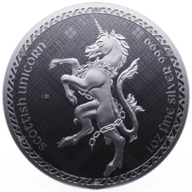 Scottish Unicorn  2023  1 oz Silber Münze  9999  Niue 2 $  * ST / BU *