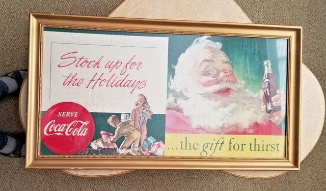 Coca Cola Rare Vintage Professionally-Framed Poster Art !