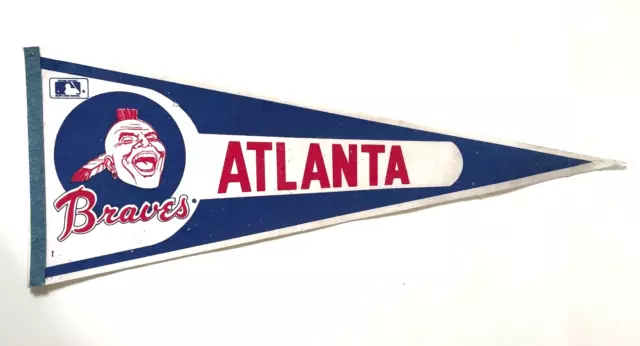 Atlanta Braves MLB Pennant Flag Vintage Laughing Indian
