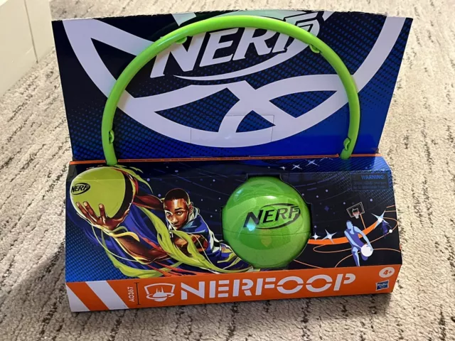*BRAND NEW NERF NERFOOP The Classic Mini Foam Basketball and Hoop Hooks On Doors