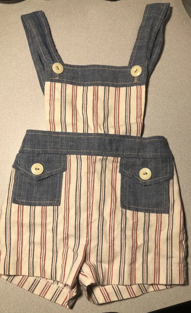 Vintage Toddle Tyke Patriotic Shortalls