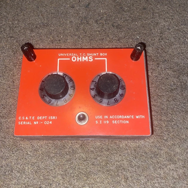 Southern Rail VINTAGE Universal TC Shunt Box OHMS RAILWAY SHUNT BOX