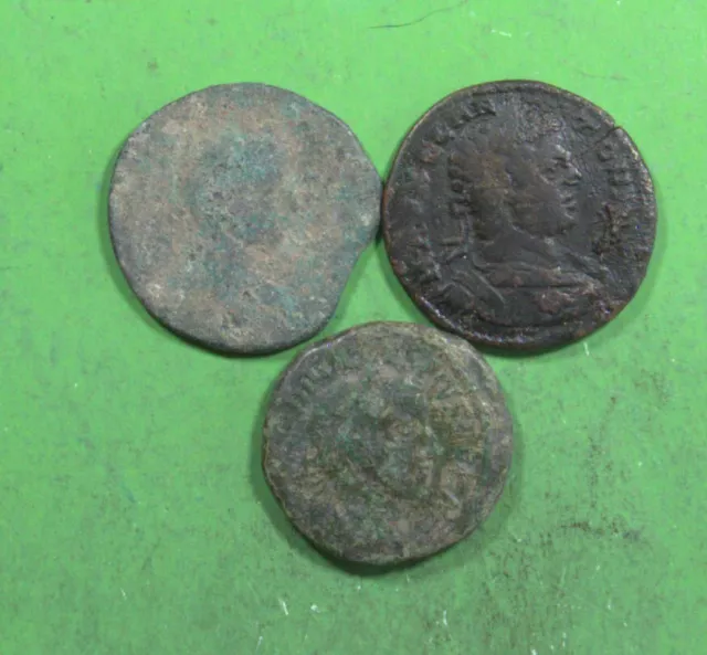 Group Lot of 3 Very Good Roman Provincial Bronze Coins 23 to 25 MM @PB4461