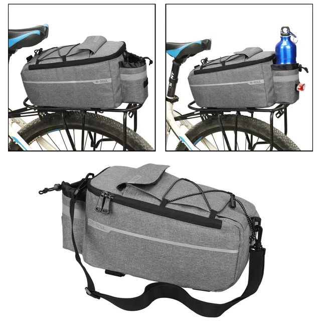 CYCLING BICYCLE REAR Rack Bag 10L Waterproof Bike Trunk Pannier Saddle