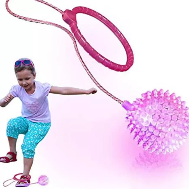 Light Up Skip Ball Assorted Ankle Skip Ball Skipping Toy, Ideal For Kids Gift UK 2