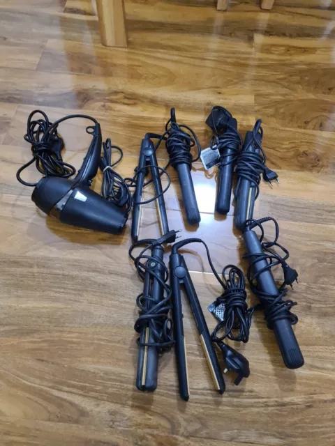 GHD Haarglätter Konvolut Restposten ungeprüfte Ersatzteile/Reparaturen, 1 Haartrockner