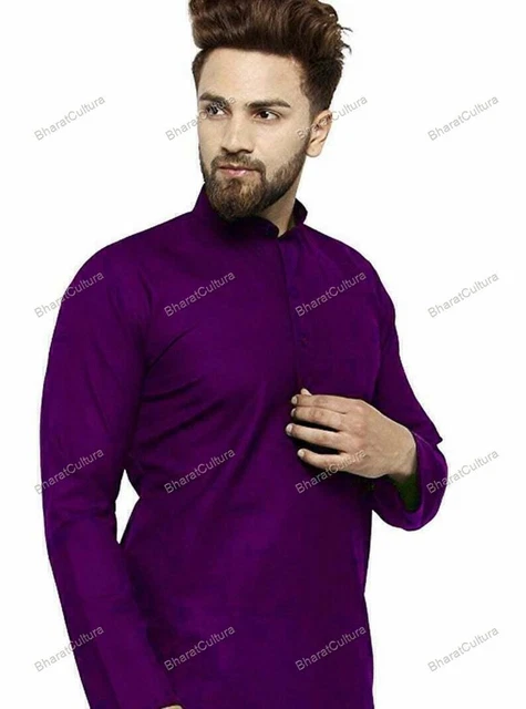 Mens Kurta Festival Mens Kurta Cotton Top Tonic Traditional Party Wear Dress Kur