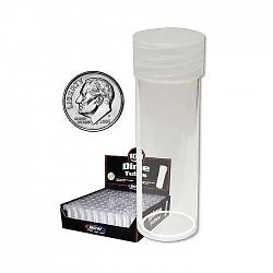 BCW Coin Tubes - Dime - Case