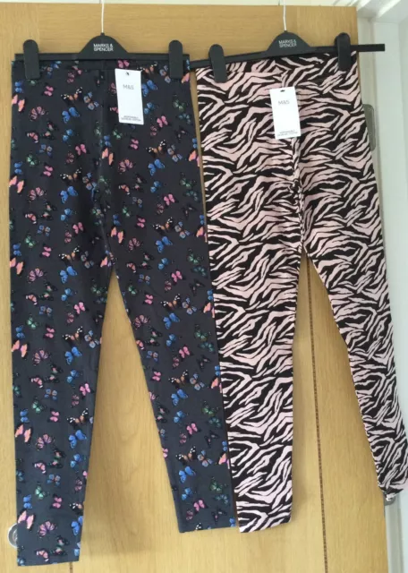 Girls Leggings M&S Marks and Spencer Age 15-16 NEW (2 Pairs)
