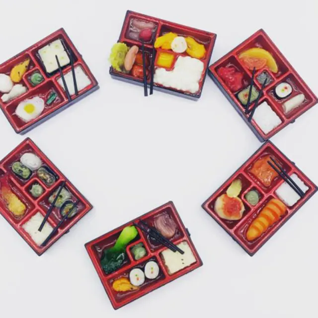 1:12 Dollhouse Japanese fast food box rice sake set with chopsti/yu 2