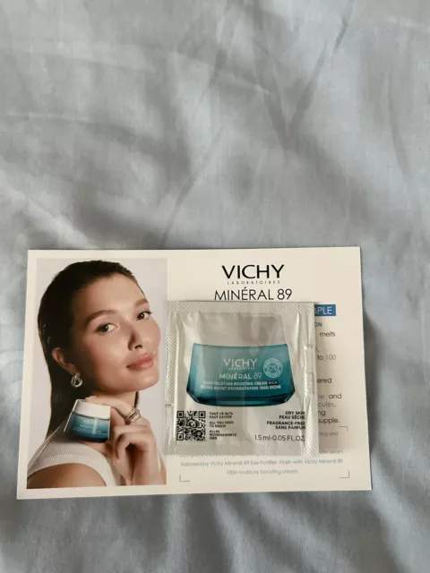 Vichy Mineral 100HR Moisture Boosting Rich Cream 89 Sample 1.5ML 0.05 FL.OZ