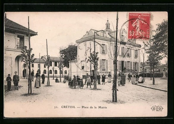 CPA Creteil, Place de la Mairie 1911
