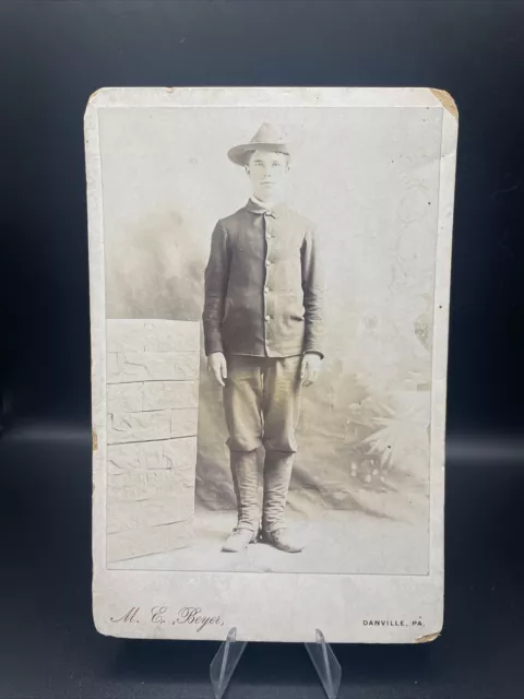 Spanish American War Soldier Cabinet Card, Danville Pa