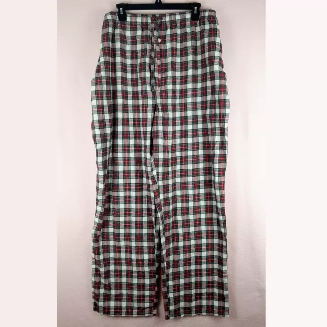 NWT Old Navy Red Green Tartan Flannel Jogger Pajama Pants Sleep Lounge Men  L XXL