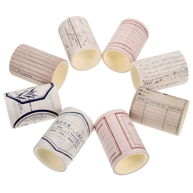 8 un. cintas vintage de palabras cintas de álbum de recortes cintas decorativas de papel washi washi