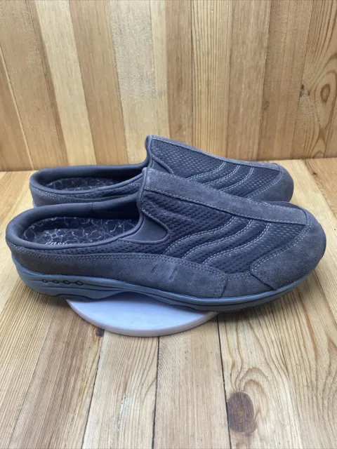 Easy Spirit Shoes Women Size 11 Gray Slip On mule Clog Comfort Casual Sneaker