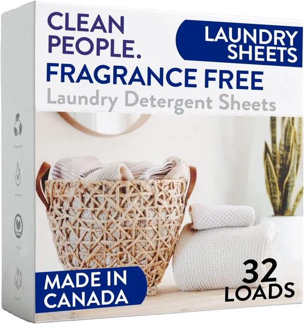CLEAN PEOPLE LAUNDRY Detergent Sheets Recyclable Packaging