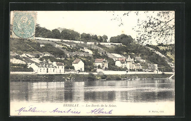 CPA Herblay, Les Bords de la Seine, vue de Ort 1905