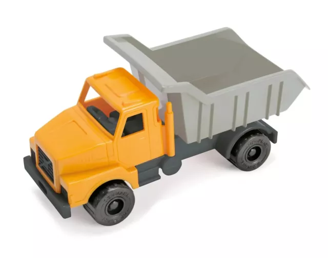 KIDS TOY TIPPER TRUCK LORRY YELLOW GREY by DANTOY strong play dumper truck 21cm