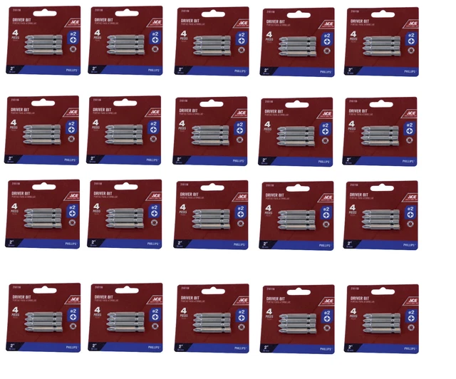 20 packs #2 phillips 2 inch driver bits 4 in each pack for total of 80 bits