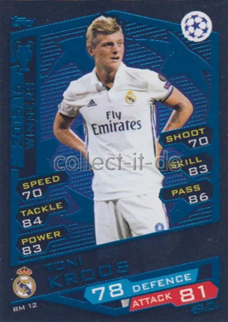 TOPPS Champions League 2016/17 - RM 12 - Toni Kroos - Real Madrid CF