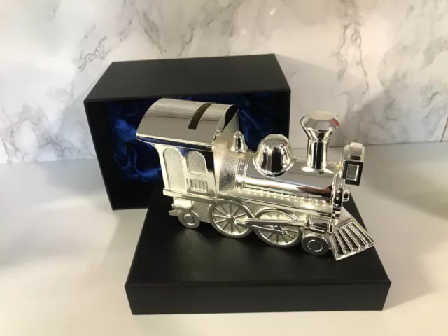 BAMBINO Train Money Box - Christening Gifts for Boys and Girls Gift boxed