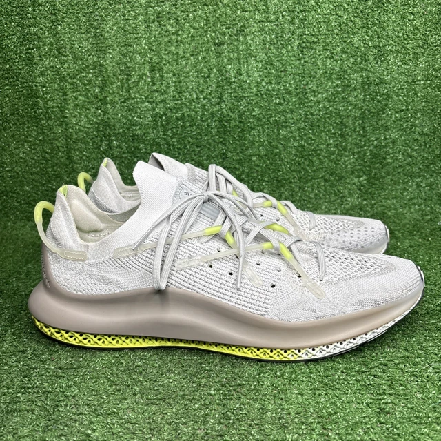 ADIDAS 4D FUSIO Gris Solar Amarillo Tenis para Correr Zapatos