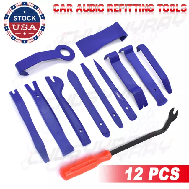 Plastic Trim Removal Pry Tool for Car Radio Panel Door Dash Clip Fasteners US