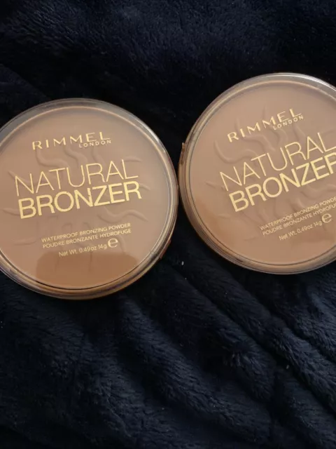 Lot Of 2 Rimmel Natural Bronzer 022 Sun Bronze 020 Sunshine