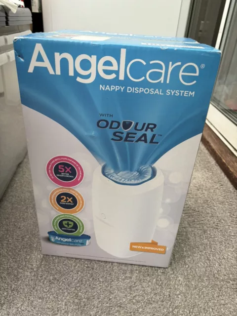 UNOPENED  NEW ANGELCARE Nappy Disposal System White | with 1 Refill