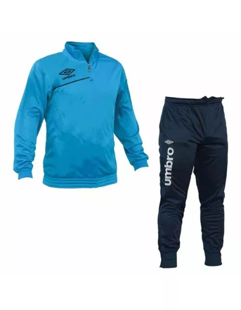 Umbro Style Train Tuta Mezza Zip Uomo Ragazzo Bambino Acetata Allenamento 699TRA