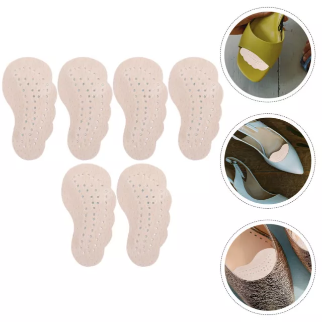 3 Pairs Pigskin Anti Slip Stickers for High Heels Women's Bow