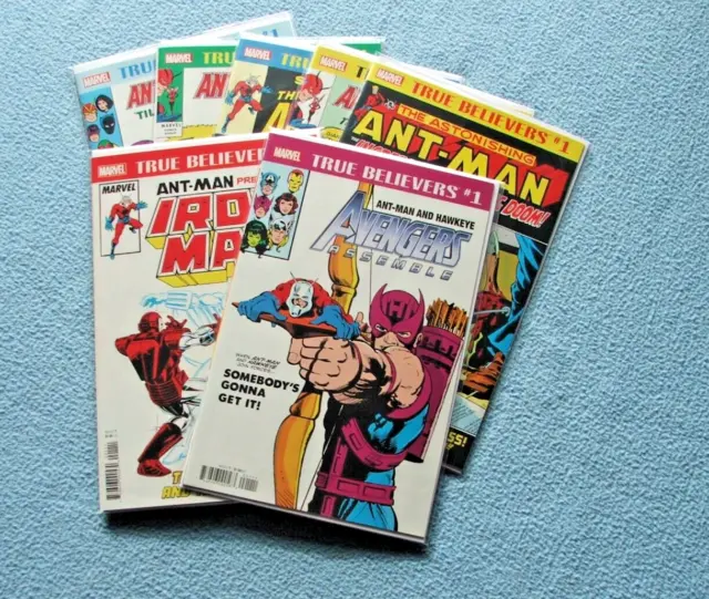 Marvel Comics True Believers Ant Man Lot of 7 books.