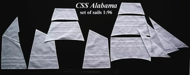 Revell CSS Alabama 1:96 - set of Standard sails for mode sewed on CNC machine