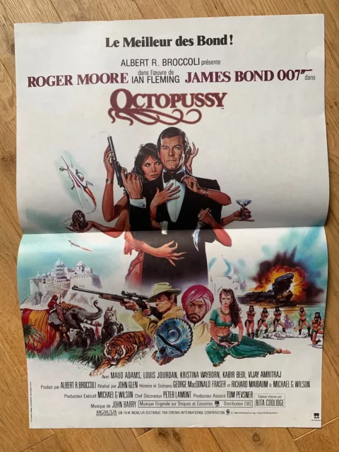 Affiche cinéma Originale JAMES BOND 007 «OCTOPUSSY» Roger MOORE 54X38 cm-Neuve!