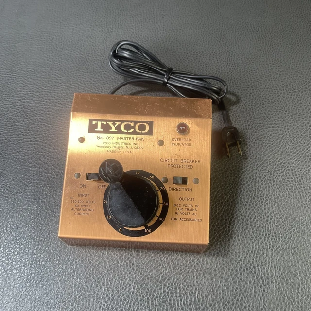 VINTAGE HO SCALE Tyco Hobby Transformer Power Pack MasterPak 897 for