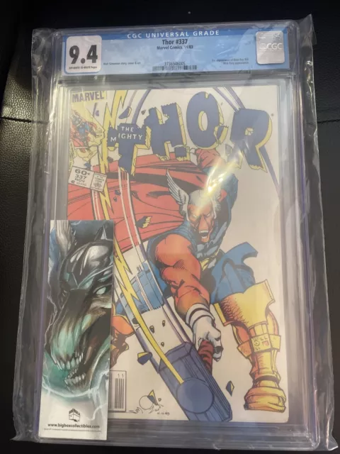 Thor #337 Newsstand CGC 9.4 1st Appearance of Beta Ray Bill Marvel 1983