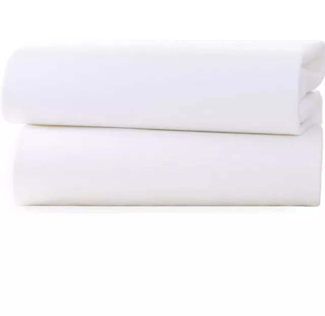 Sábanas de cama Clair De Lune para cuna (blancas) - paquete de 2 140 cm x 70 cm